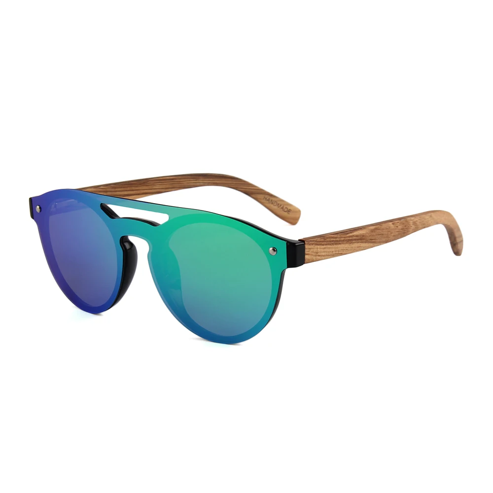 Bamboo Flat Cheap Designer Bambu Brand one piece lens sunglasses for men