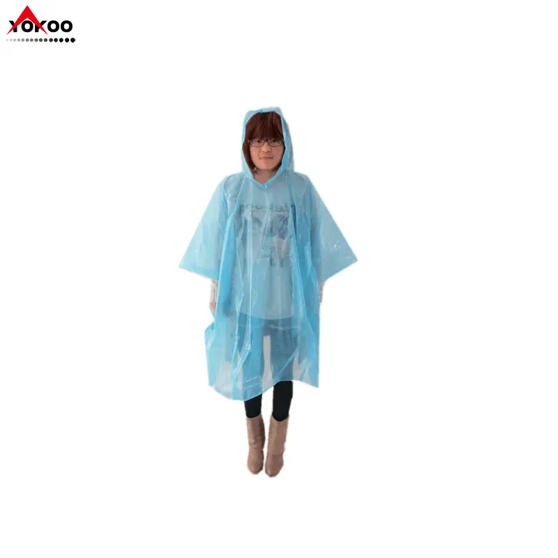 Водонепроницаемый пользовательские логотип печатных одноразовые дождевик для продвижения