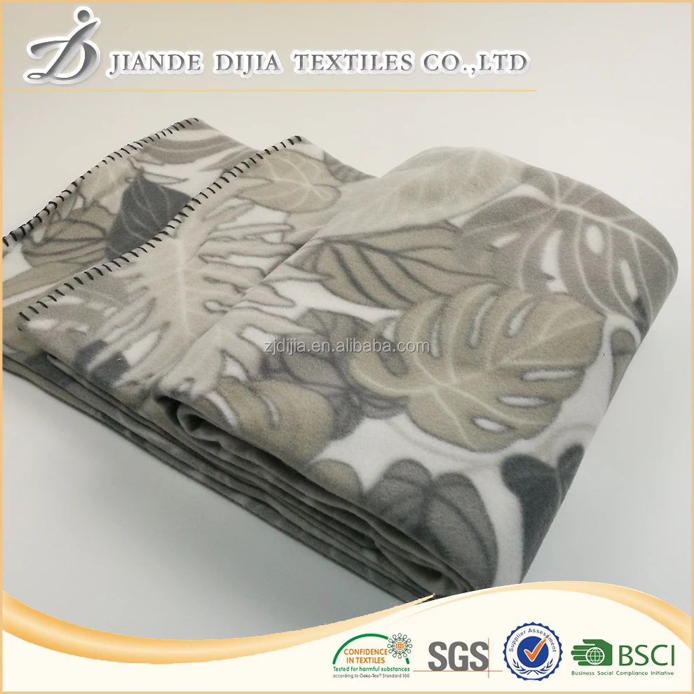 Cheap new design printing 100% polyester polar fleece airline blankets in bulk