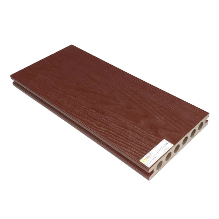 No Warping No Cracking Co - extrusion Wood Plastic Hollow WPC Decking