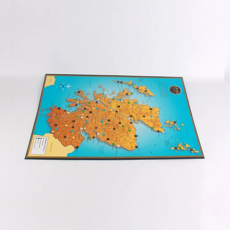 
Custom Handmade Printing Fold Cardboard Paper Card Map 