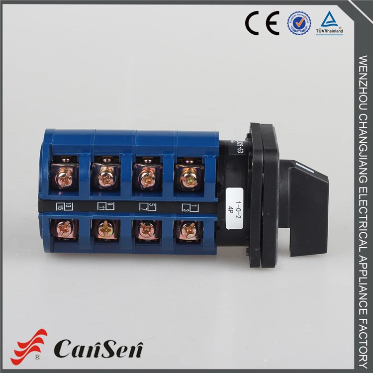 Cansen switch LW26-63 1-0-2 4 Pole rotary cam changeover switch control motor welding machine rotary cam switch