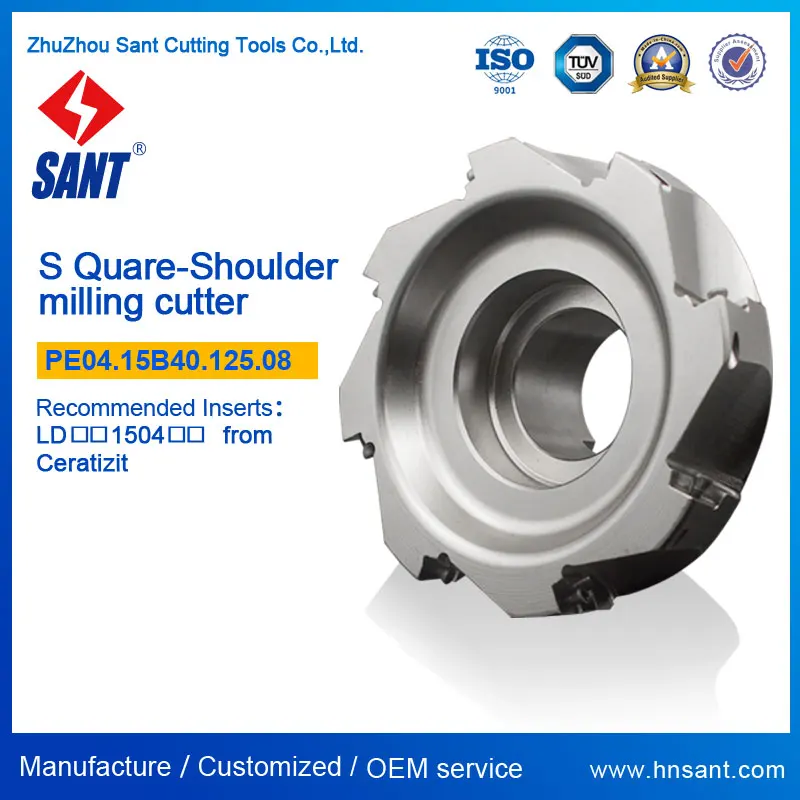 PE04.15B40.125.08 Indexable milling cutter with inserts LD1504