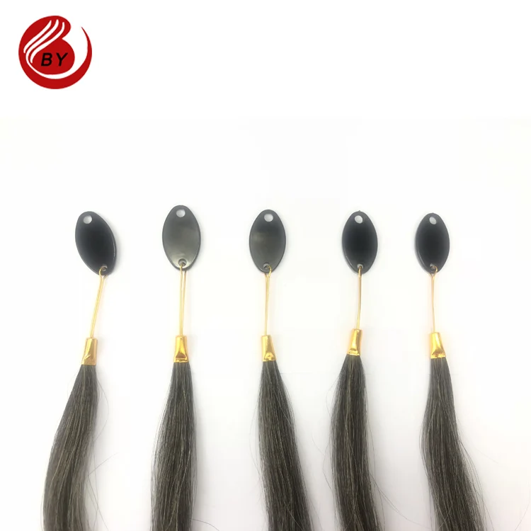 Best quality 50% grey white human hair color ring for color testing