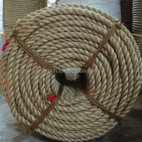 Real Manila Rope Abaca Packing Strands of High Breaking Force 3/4' 1/2'