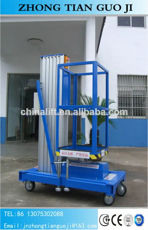6 метров электрических одномачтовая персонального лифта