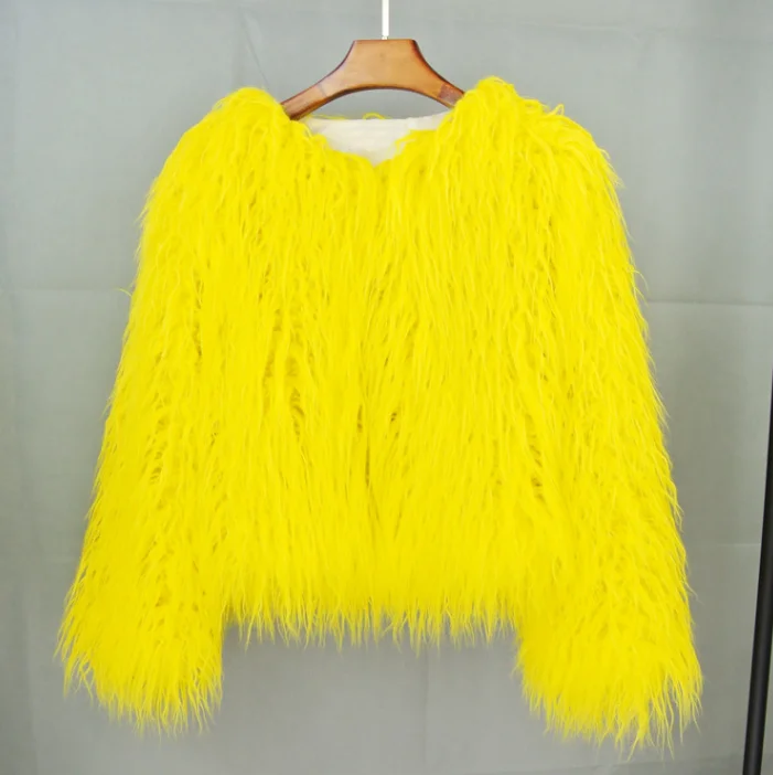 
Factory Direct Sale artificial fur jacket wholesale Faux Fur coat 