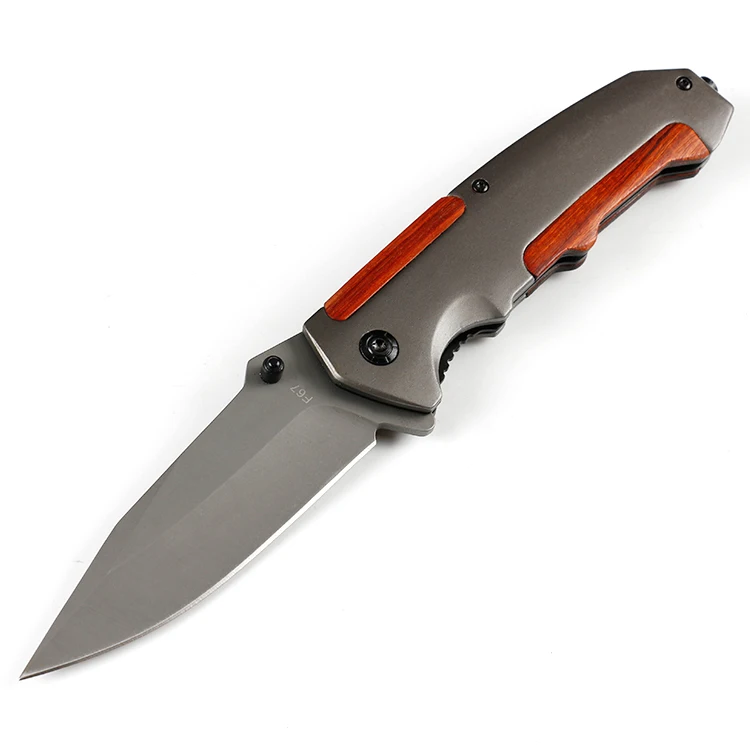 
Stainless steel folding pocket knife survival rescue knife with glass breaker 