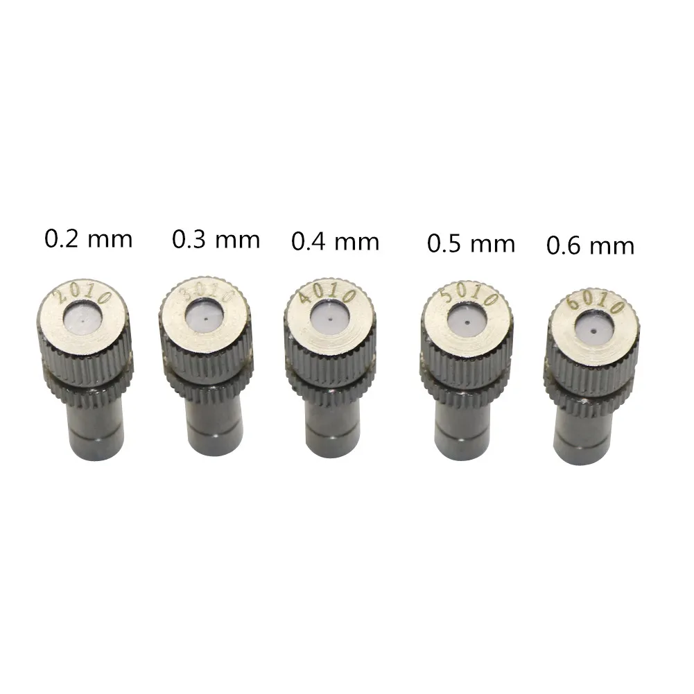 6mm Low Pressure 0.1~0.8mm Fine Atomizing Fog Nozzle Humidification Cooling Misting Nozzle Sprayer