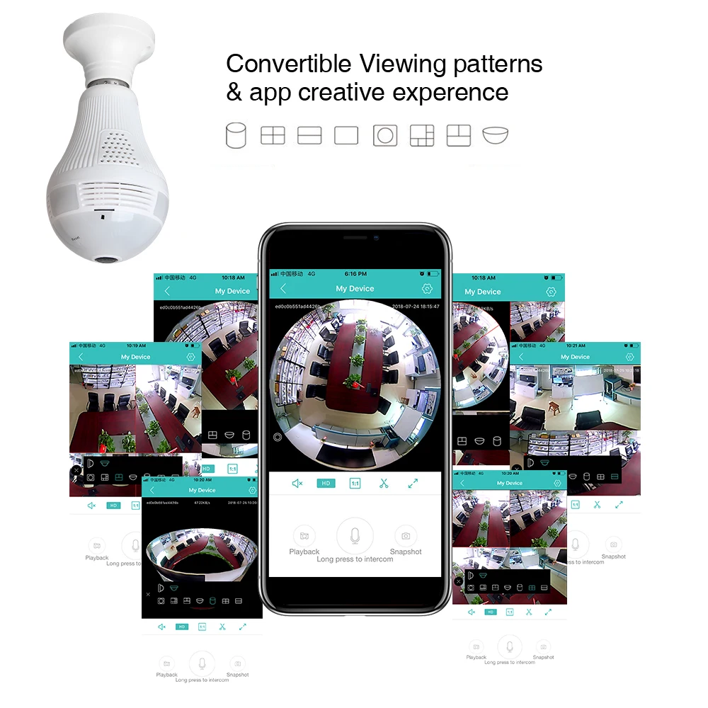 Скрытая шпионская камера для безопасности Loosafe 960P с Wi-Fi и датчиком движения на 360 градусов