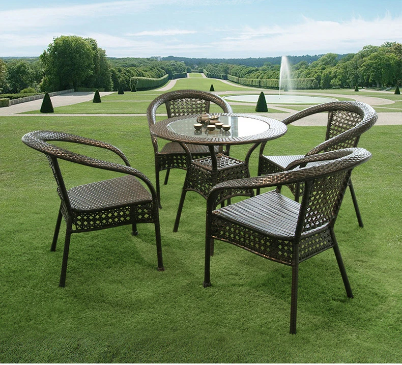 
High quality cast Cheap Custom aluminum wicker furniture from NINGBO supplier dining chair banquet dining chair 