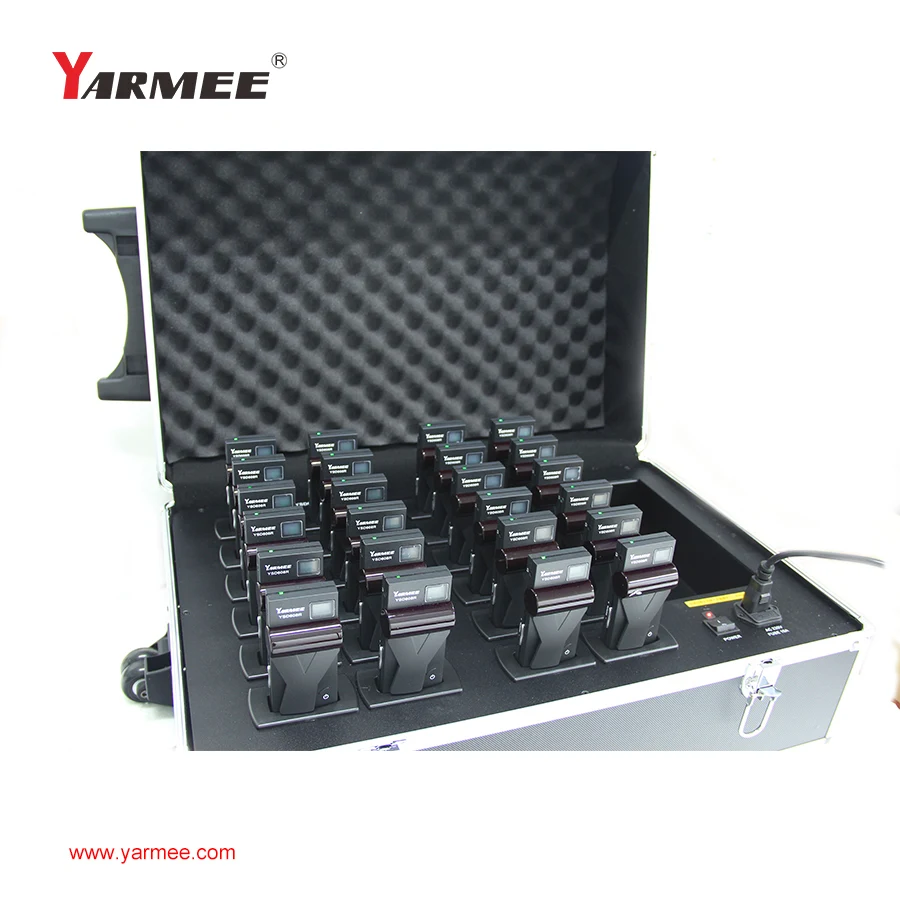 Yarmee digital interpreter console unit with headphones and microphones YSD604I