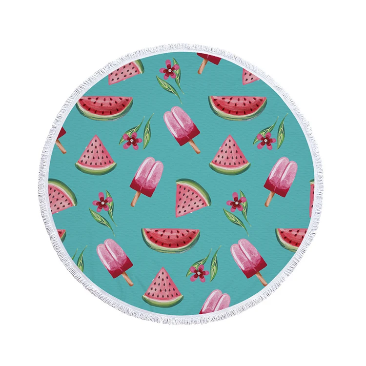Watermelon Ice Cream Factory Price Microfiber Sports Travel Beach Towel