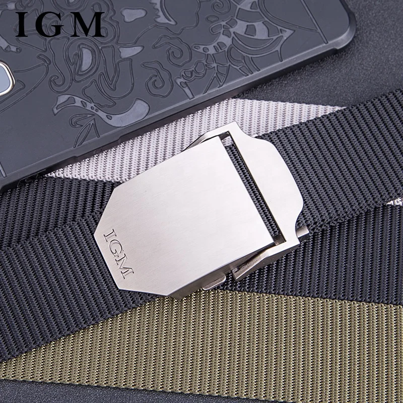 China Manufacturer Man Strap Military Automatic Buckle Canvas Belt