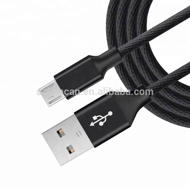 1M Nylon braided micro USB cable charger charging data sync for cell