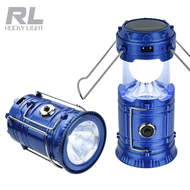 High quality portable hanging solar charge led outdoor cold white coler temperature 5W solar emergency camping lantern