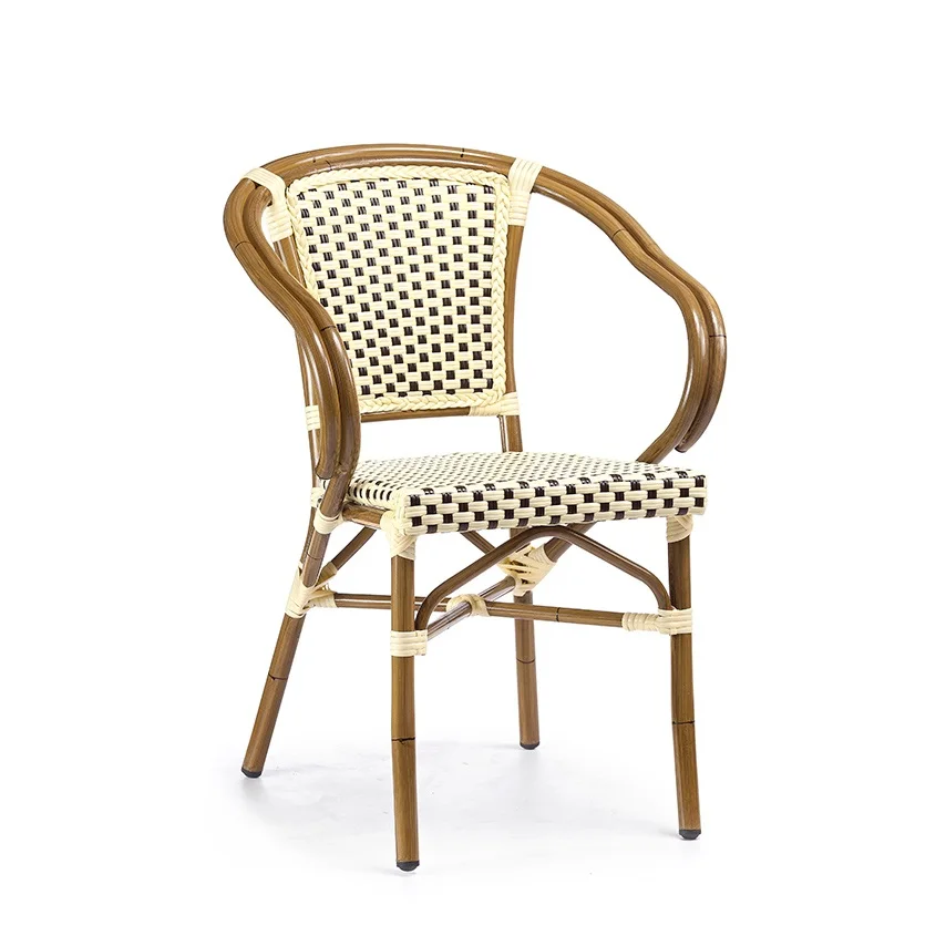 Wholesale fashion comfortable Aluminum rattan wicker chair