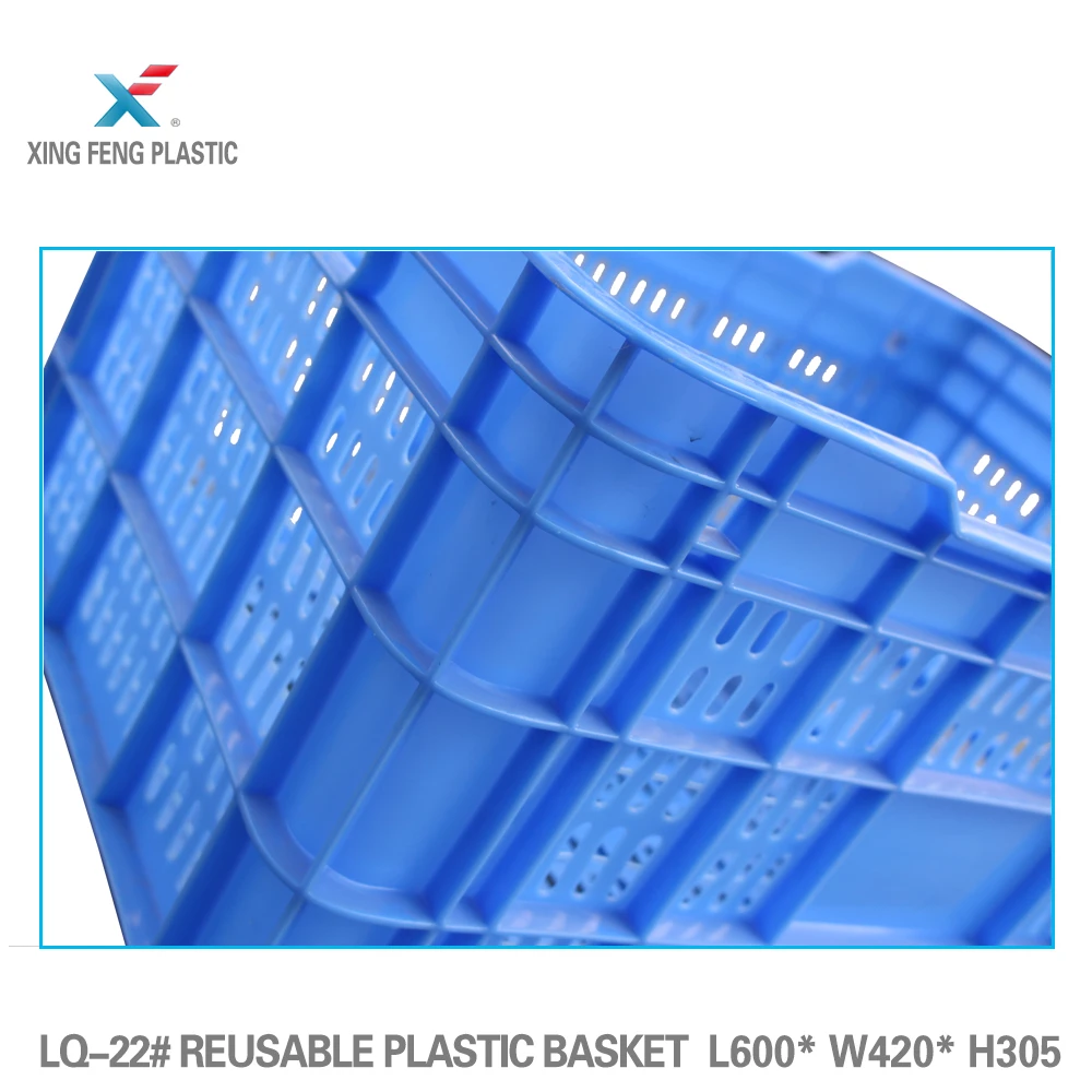 Mesh plastic turnover basket use for agriculture, industry, food, toys, medicine, clothing, ceramics