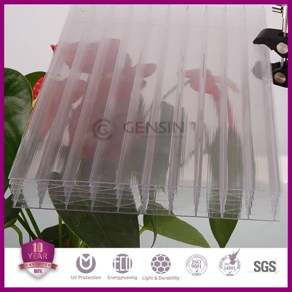 Haining 10-один год гарантии качества 40 мм 8-стена Алмазная структура поликарбонатные листы 2100*5800 мм