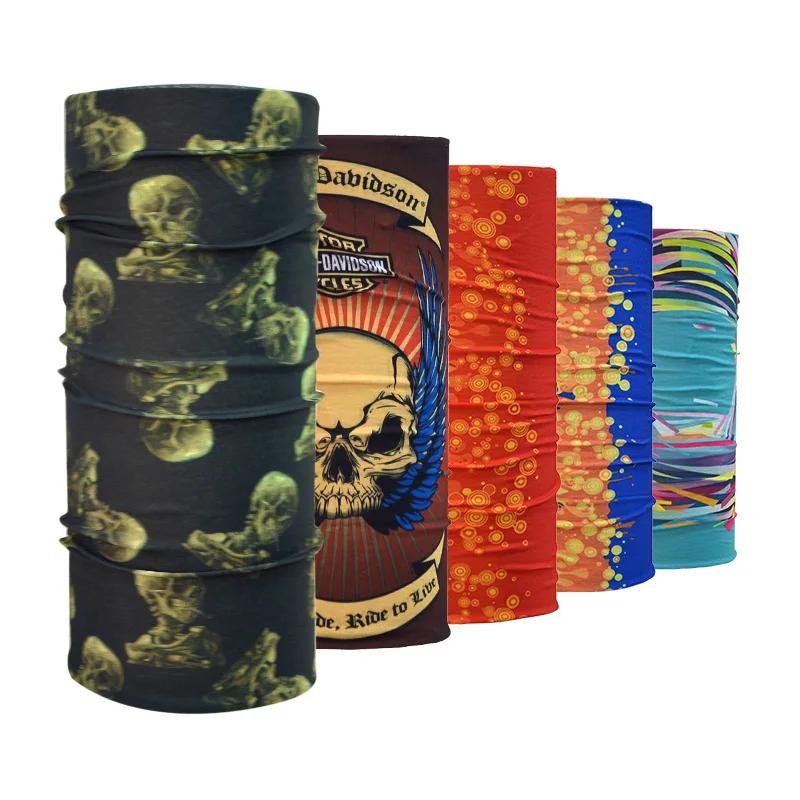 
Multifunctional Custom Skull Face Mask Seamless Tube Bandana 