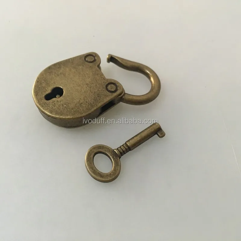 Round Padlock Ivoduff Cute Retro Vintage Diary Suitcase Bear Lock with Key Antique Bronze Padlock