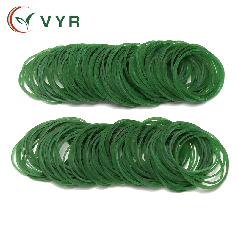 Vietnam Cheap Promotional Heat resistant 1.3 inches in iameter best Green elastic rubber band For Supermarket Vegetables use