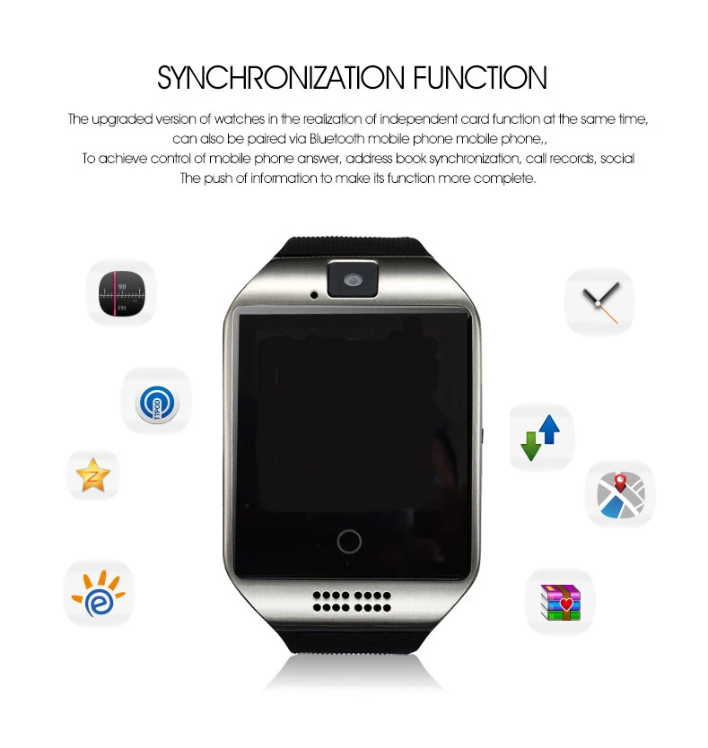 Montre intelligente Q18 Bluetooth avec carte SIM TF