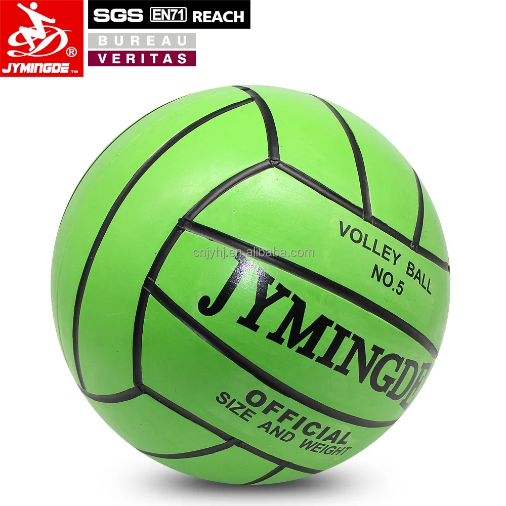 Hot sale beach rubber green volleyball ball size 5 with black line