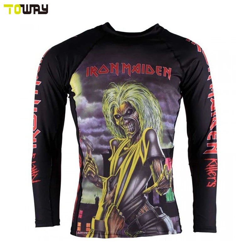 custom sublimated bjj rash guard digital printing