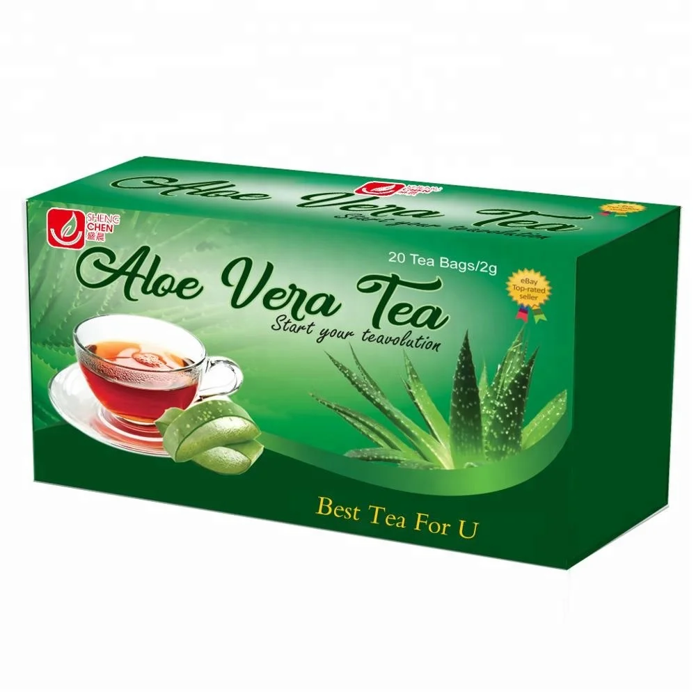 2020 Aloe Green Tea 2gx20 tea bags/box    Organic Dried Aloes Vera Herb Tea Improves Digestion And Helps Detoxify