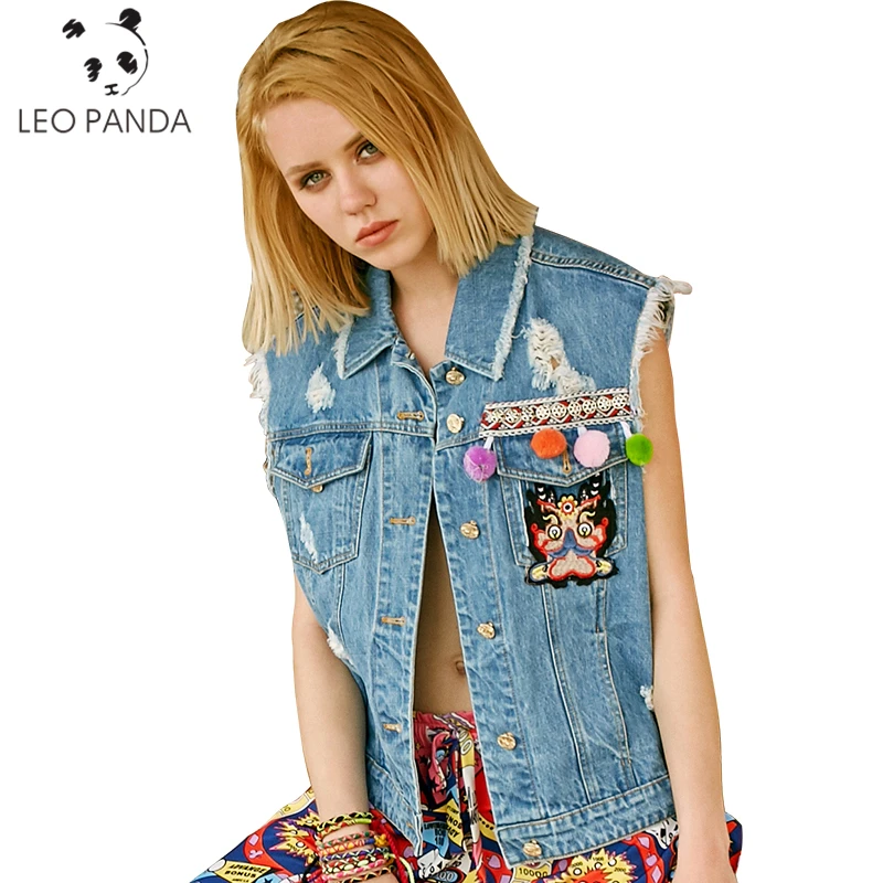 Chaquetas De Mezclilla Sin Mangas Para Las Mujeres