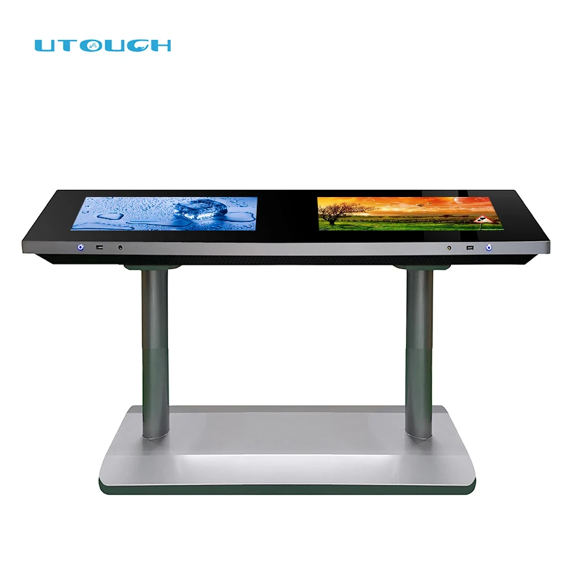 21.5 inch capacitive interactive smart  LCD double screen touch screen table for school/restaurant