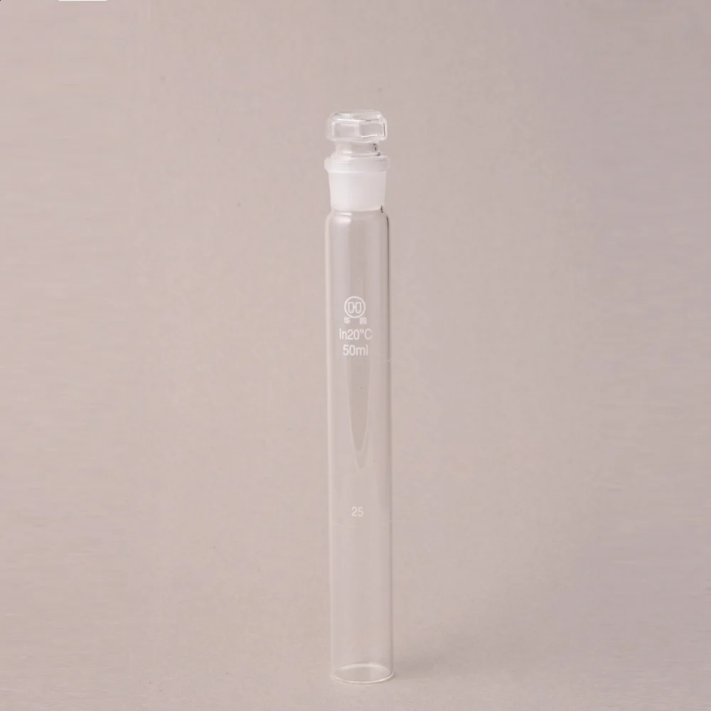 
HUAOU Laboratory Glassware Glass Colorimeter Tube with glass hollow stopper 