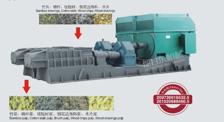 no sewage Mechanical chemical wood reed bamboo pine paper fiber cellulose pulp making machine