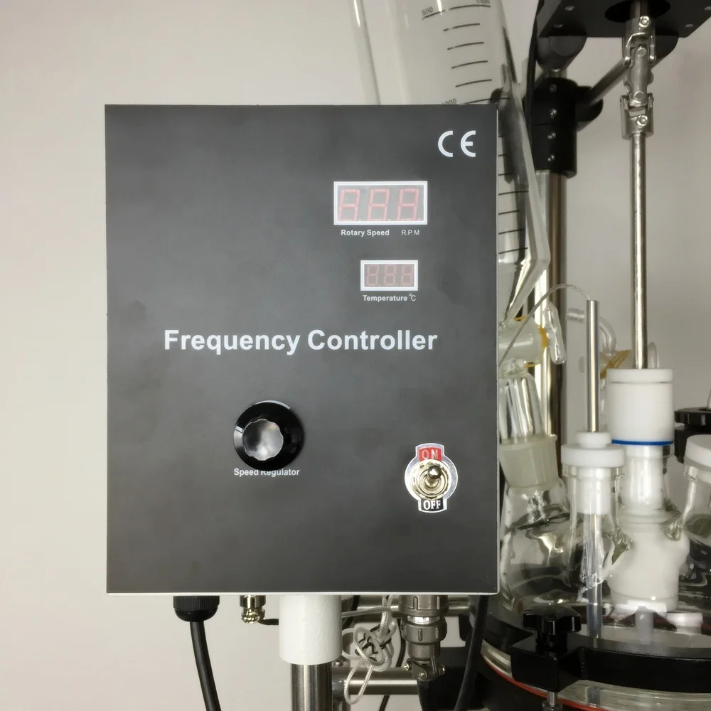 10L 20L 30L 50L Double Layer Jacketed Glass Chemical Reactor with Stainless Steel Reactor Vessel