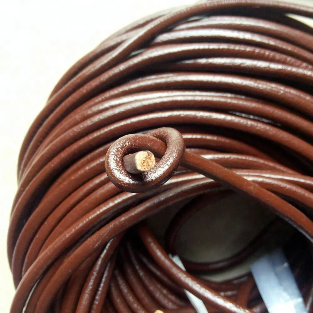 
3mm 5mm 6mm round leather cord wholesale all size and colors accept custom 