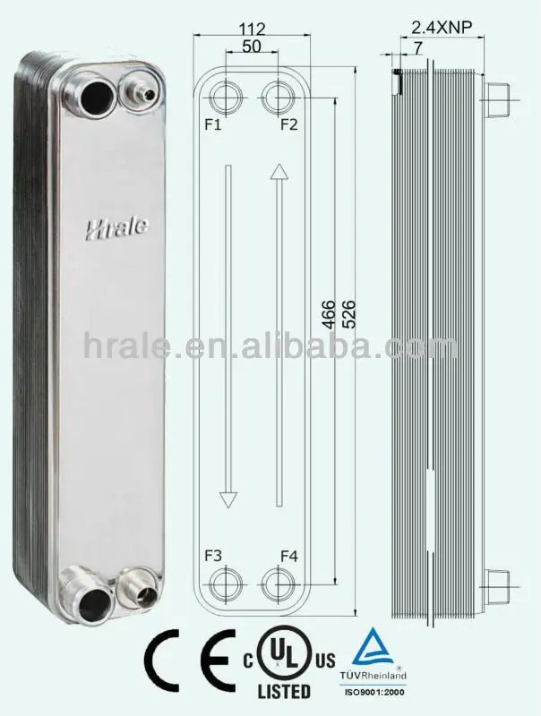 
B3-52 Condenser Brazed Plate Heat Exchanger 