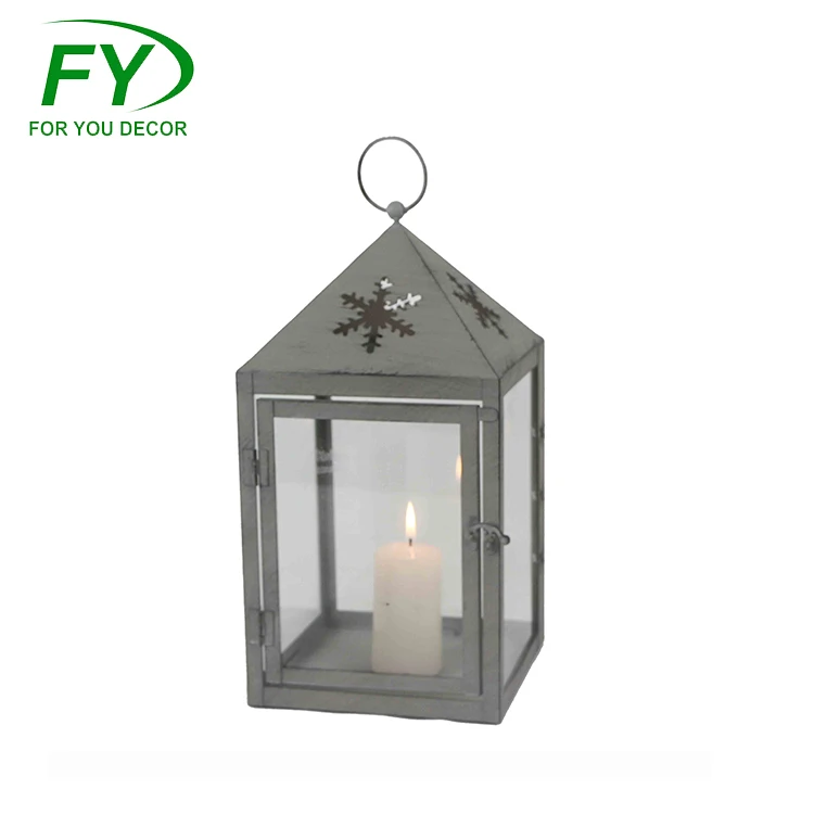
Cheap 18*13*H36.5cm garden wood candle lantern stand for home 