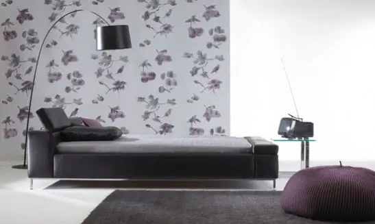 Phil bed modern leather king size bed