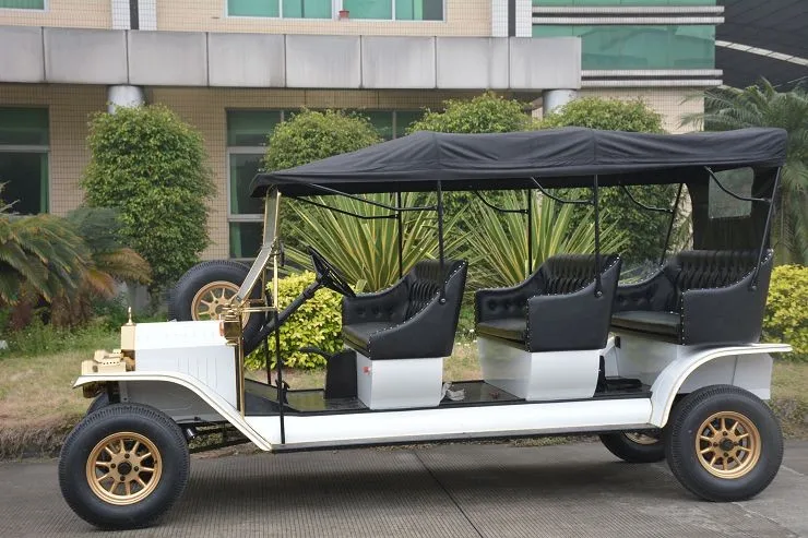 Resort 8 Person Classic Golf Car Sightseeing Electric Shuttle Bus
