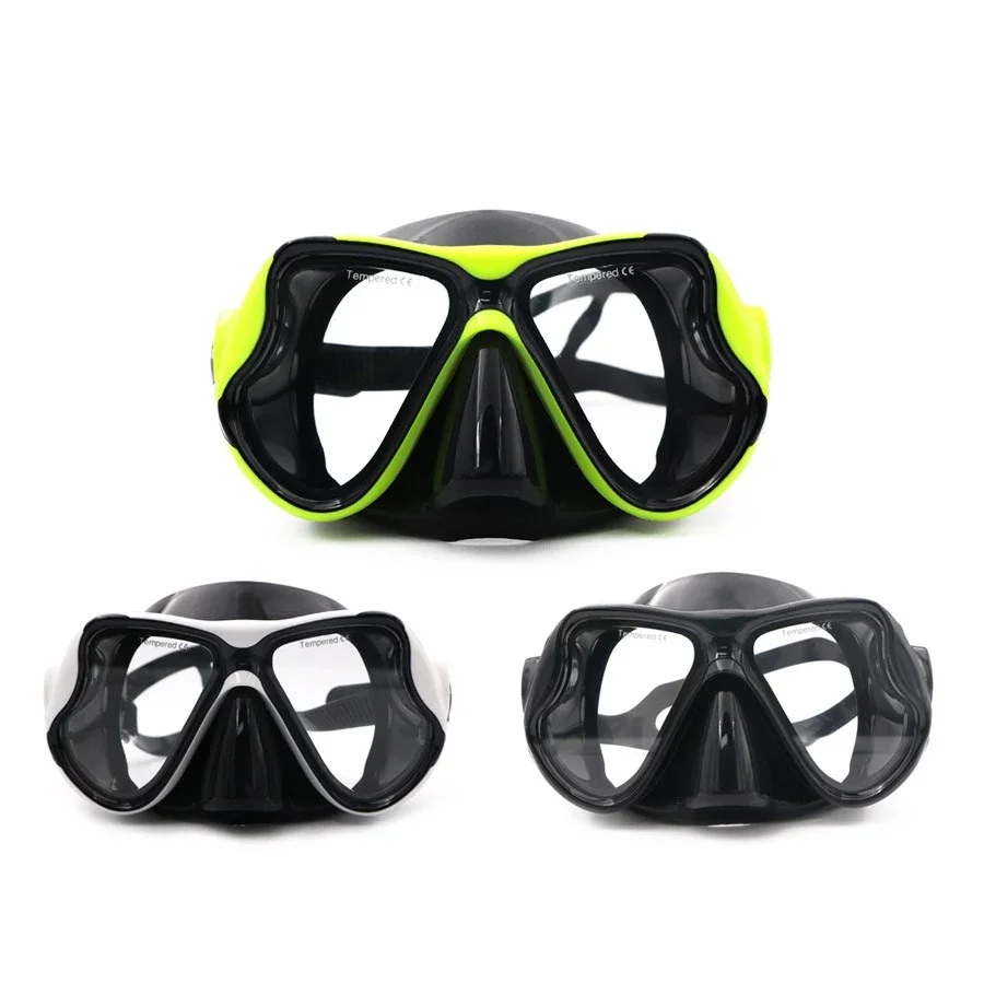 
Silicone Scuba Diving Equipment Mask Snorkel Glasses Set With Anti Fog Goggles 
