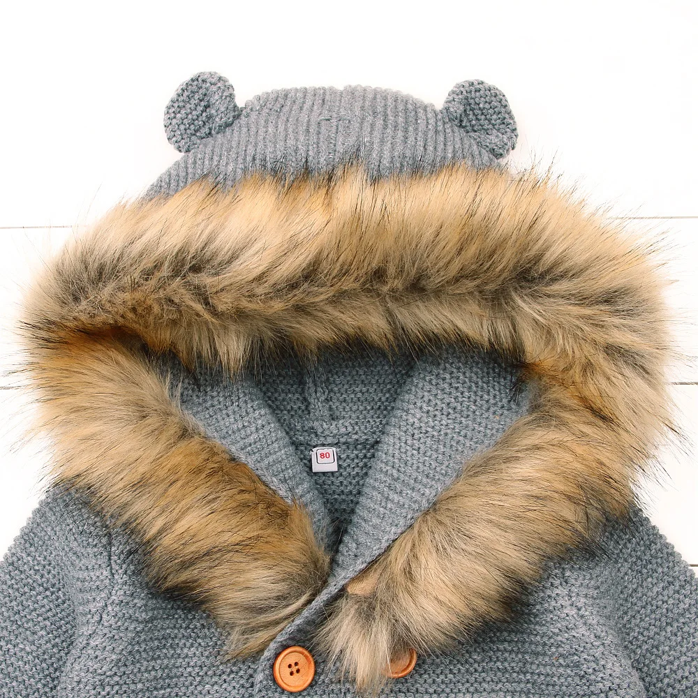 KR228 Warm 2018 new design baby winter sweater with buttons