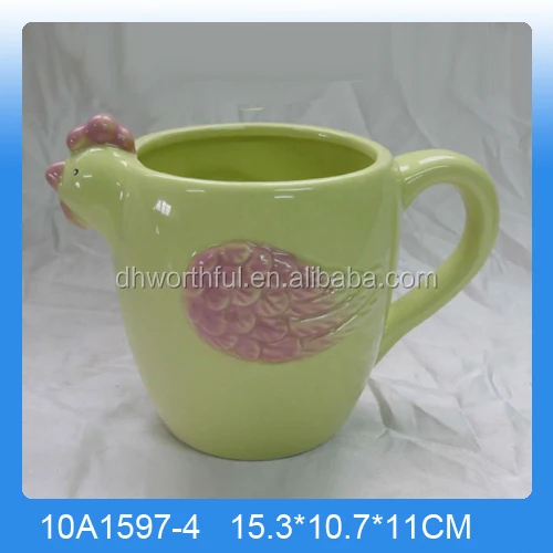 Высокое качество handpainting керамический петух кружка, петух чашки