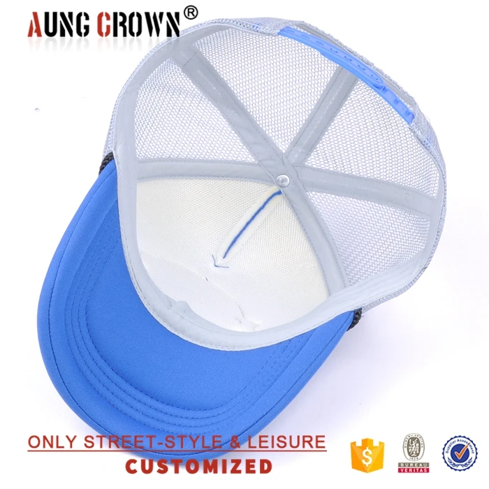 Applique foam trucker with rope on visor