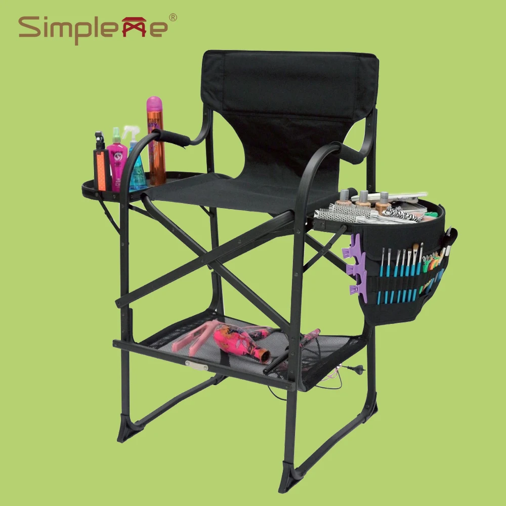 
Simpleme Professional artist director makeup chair with side trays 