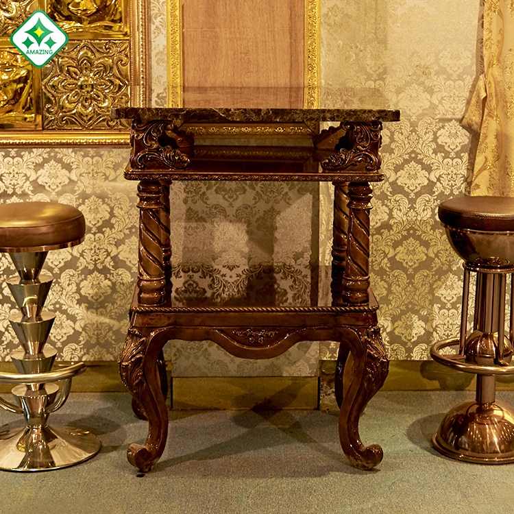 
European style classic product Retro Vintage Industrial Old Round Base Bar Table Furniture With Square Top 