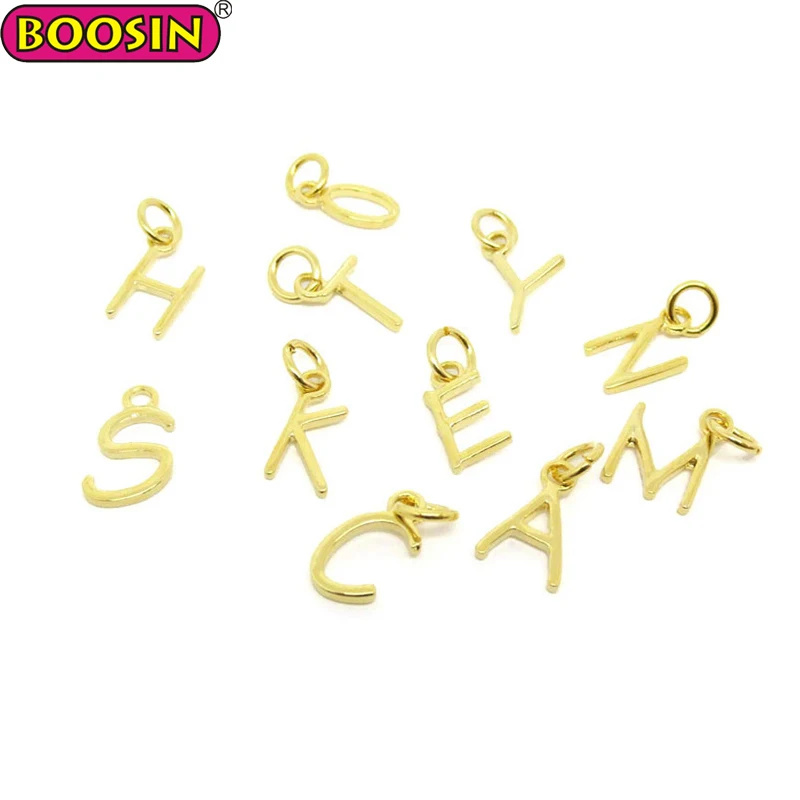 Zinc alloy silver letter initial charms capital alphabet charm pendants for jewelry making