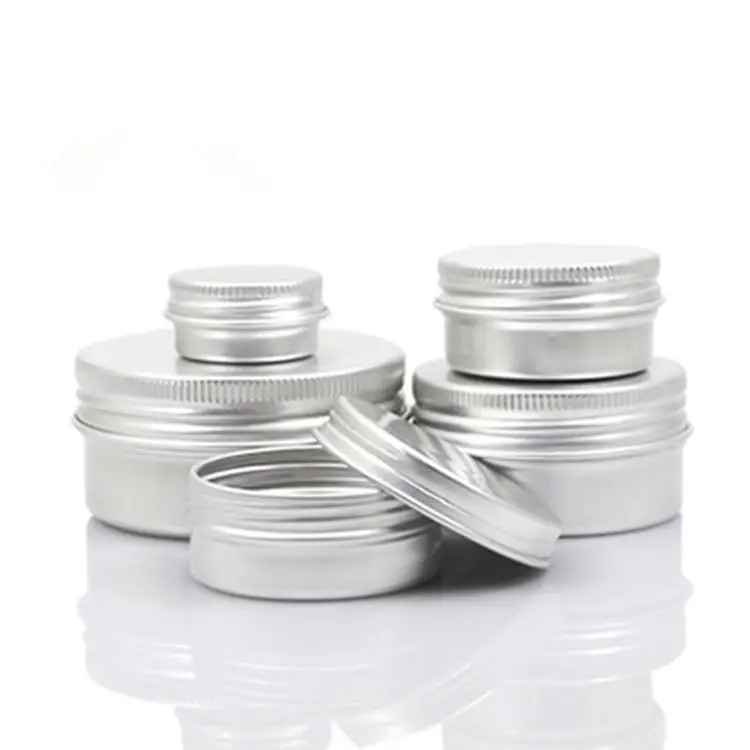 5g 10g 15g 1 oz 50g 60g aluminum jar with screw cap / skin cream cosmetic tin / empty aluminum round pot