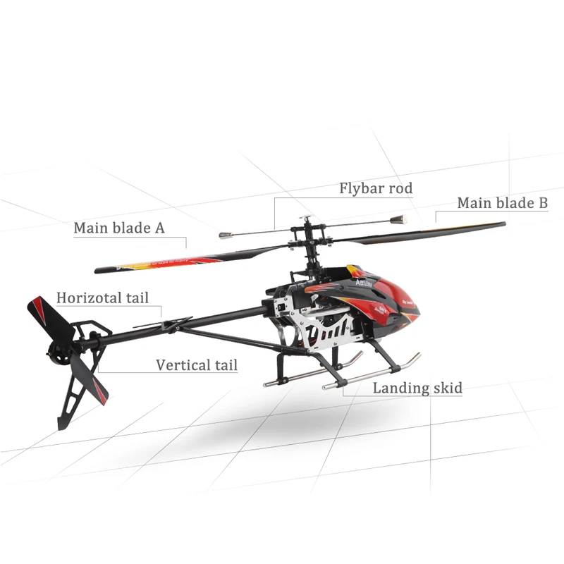  WL игрушки V913 2 4G 4ch большой одиночный бесщеточный мотор вертолет с MEMS гироскопом