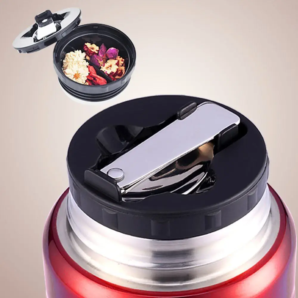 hot sales 750ml children food flask food jar stainless steel lunch box  soup container water bottle with lid and spoon